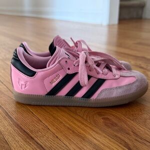 Adidas Kids Pink and Black Messi Sneakers